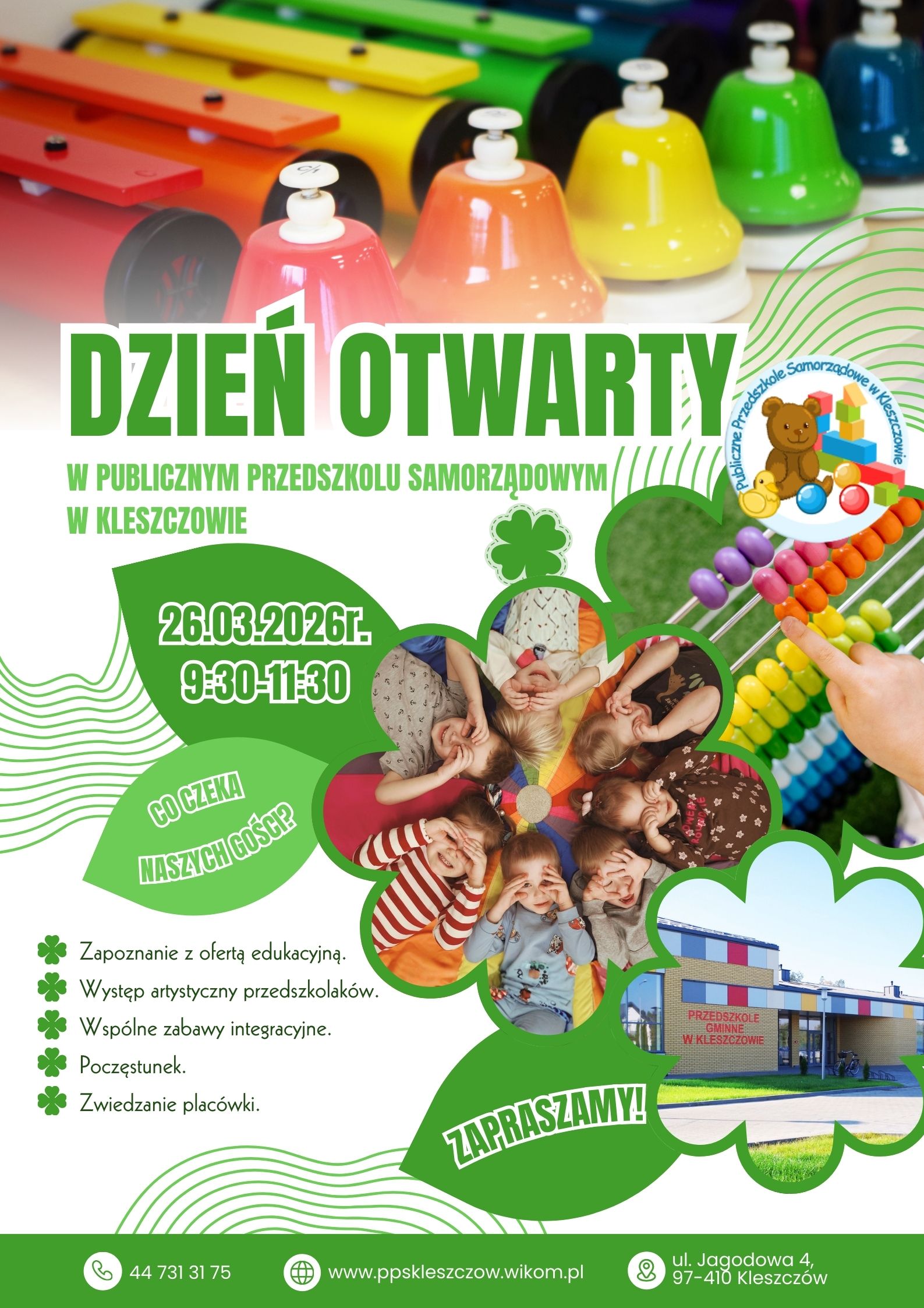 Plakat promujący Dzień Otwarty.