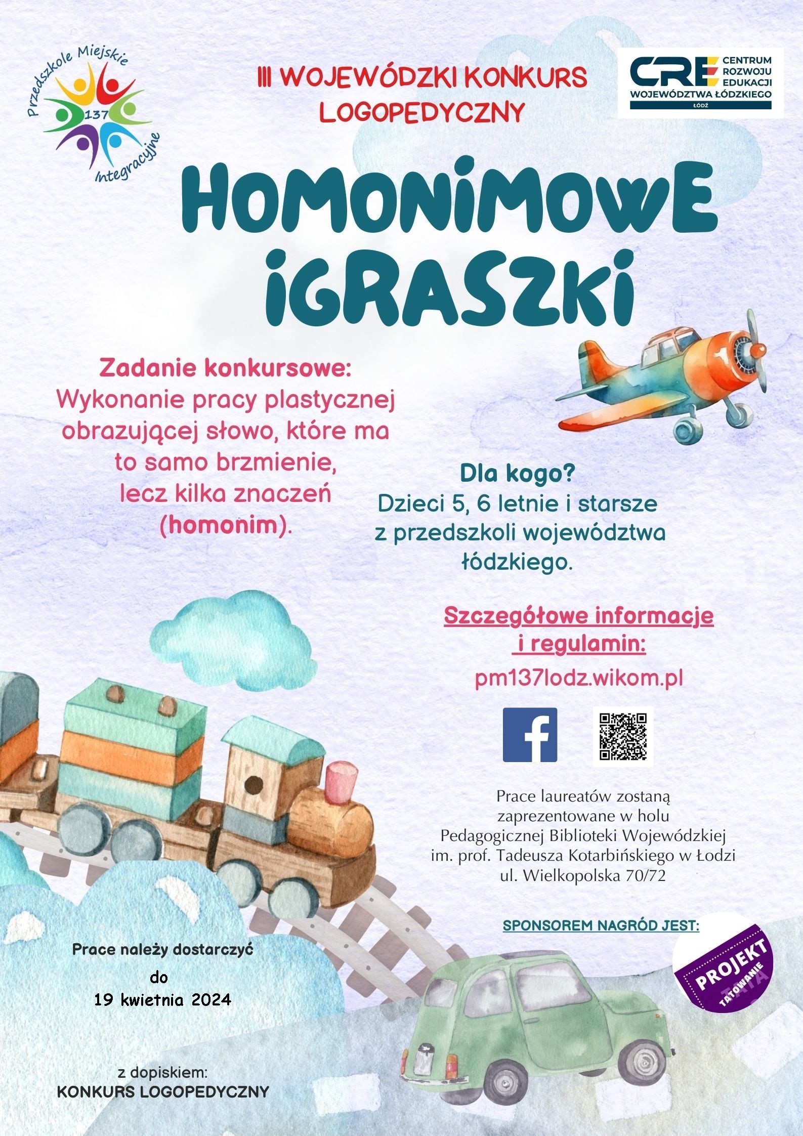 Plakat konkursu Homonimowe igraszki