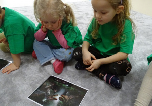 12 Dzieci patrzą na obrazek z dinozaurami