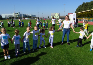 rozgrzewka na stadionie