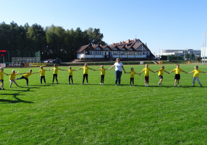 rozgrzewka na stadionie