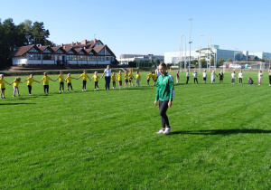 rozgrzewka na stadionie