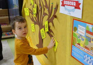 16 Dzieci zawieszają symbole na drzewie praw dziecka