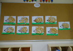 prace plastyczne dzieci jeże