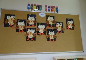 prace plastyczne dzieci sowy