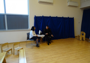 Pani Dyrektor z zaproszonym gościem Panem Mariuszem Barańskim