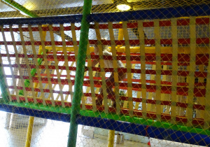 dziewczynka pokonuje przeszkodę